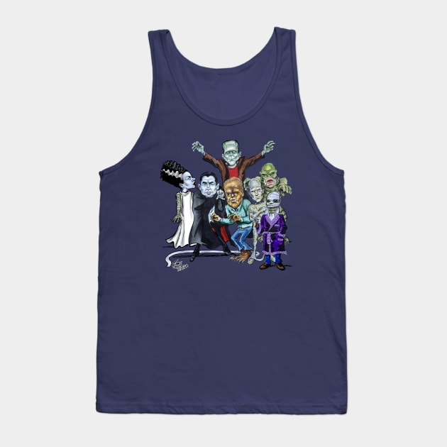Classic Monsters Tank Top by Jimmy’s Cartoons